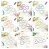 Acrylic Large Love Beads Macaron Color DIY Handmade Jewelry Material 10pcs Hollowed Out Vertical Hole Beaded Accessories Fashion Earrings Necklace