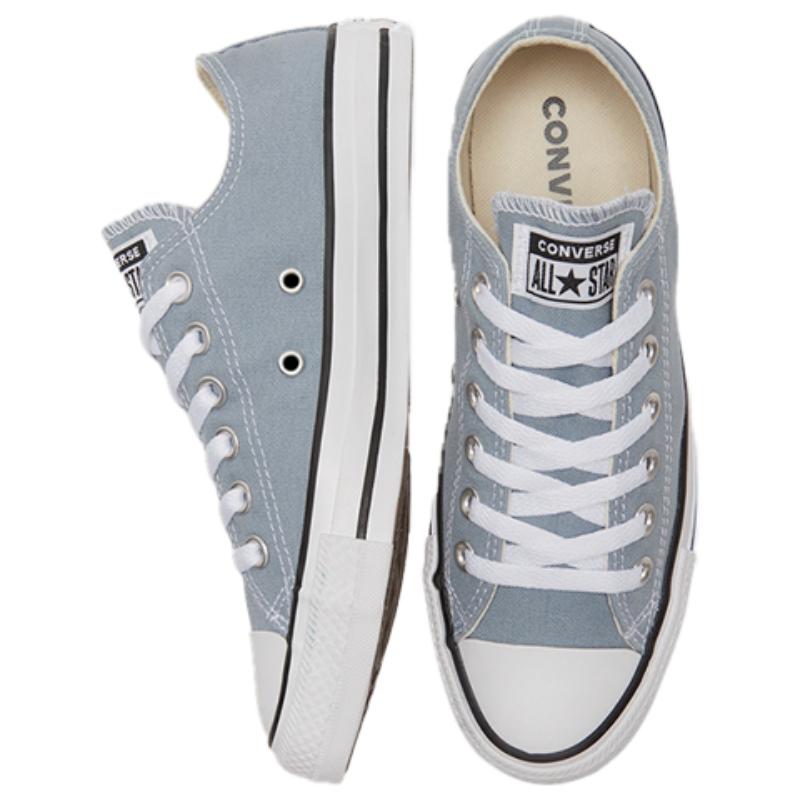 Converse All Star Color Chuck Taylor Non-slip and Abrasion Resistant Low-Top Board Shoes Unisex Gray Blue