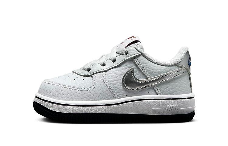 Nike Air Force 1 Slip Resistant Abrasion Resistant Low top Toddler Shoes Gray Infant And Toddler CZ1691-004