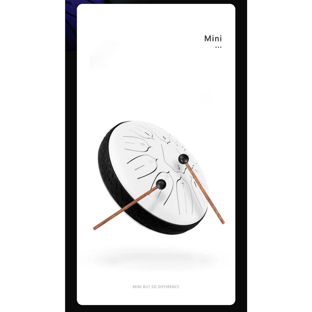 6 Inch 11 Notes Steel Tongue Drum Instrument D Major Percussion Steel Drum Meditation Zen Yoga Musical Drum Christmas Gift