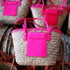 Laizhou Straw Woven Open Tote Bag - Women's Handbag & Shoulder Bag