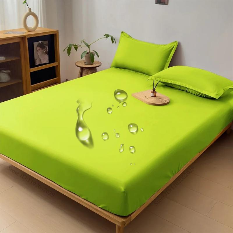 2025 Водонепроницаемый Наматрасник Простыня на резинке Матрас Покрывало Защитные Накладки Односпальный/Двуспальный/Кинг/Квинсайз Полный Размер Серый/Белый