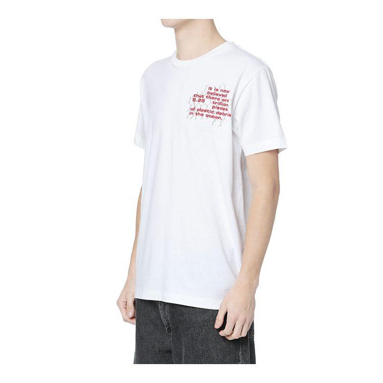 OFF WHITE Футболки Весна/Лето 20 Мужские Белые С круглым вырезом Умеренный прямой крой OMAA027S201850060188