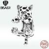 Подвески в стиле ретро с животными, стерлингового серебра 925 пробы, забавные маленькие подвески в виде гепарда, подходят для оригинального браслета, ювелирные изделия своими руками