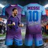 26 Summer Messi Same Size Number 10 Shirt Striped Fan Commemorative Edition Ball Set Quick Drying Sports Suit Gift Kids