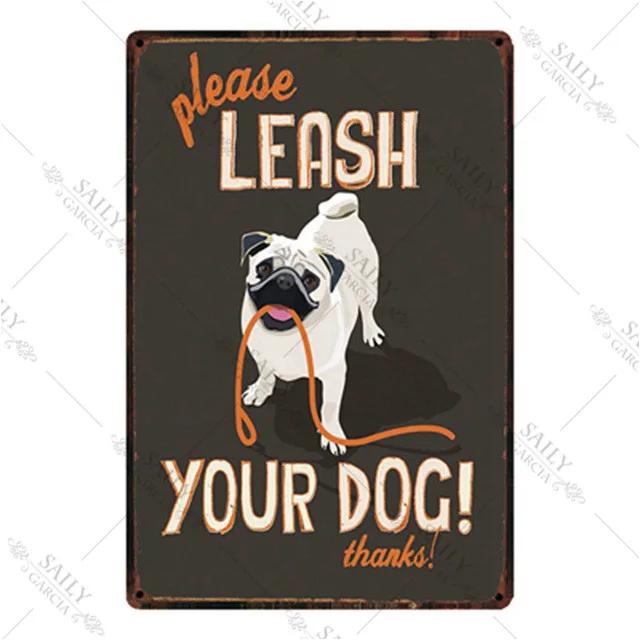 Dog Rules Metal Print Plates Lovely Bulldog Boxer Beagle Great Dane Metal Tin Sign Poster Vintage Pub Bar Sign Man Cave Plaques