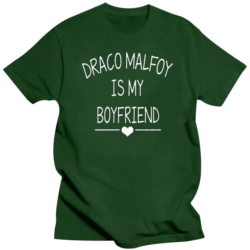 male tee-shirt graphic t shirts Draco Malfoy is My Boyfriend Letter Print Wocasual T-Shirt Casual Cotton Funny print TShirt