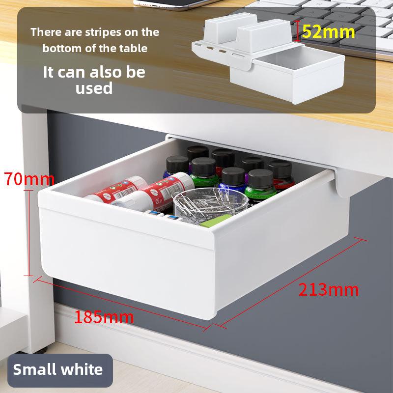 Under-Desk Hidden Drawer Storage Box for Office Workstation