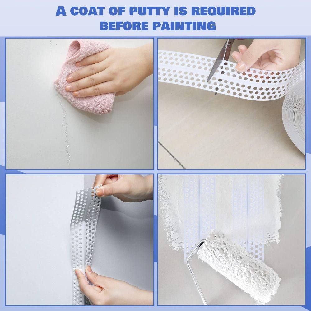 2" x 132' Drywall Joint Tape PVC Corner Line DIY Projects Self Adhesive Wall Crack Filling