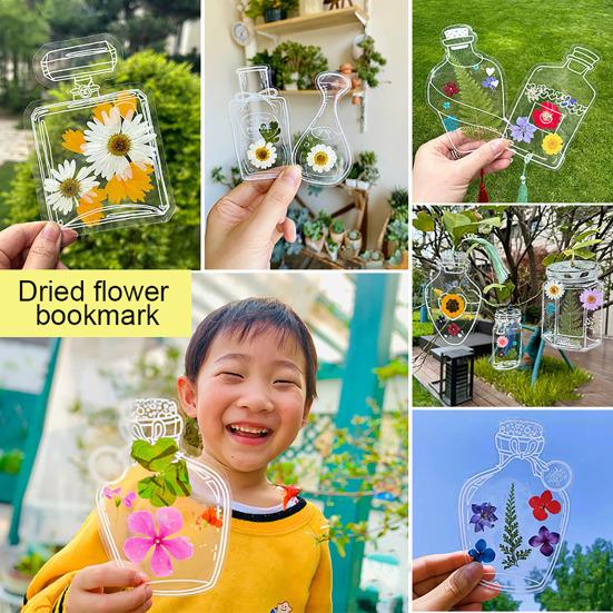 20 шт. Прозрачные закладки из сухоцветов своими руками, изготовление закладок из прессованных прозрачных цветов