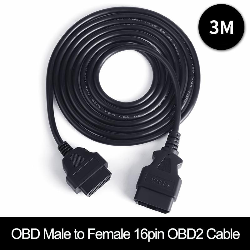 30/50/100/150/300/500CM 16 Pin Male to Female Plug OBD2 Extension Cable ELM327 Connector Cable OBD 2 16pin Diagnostic interface