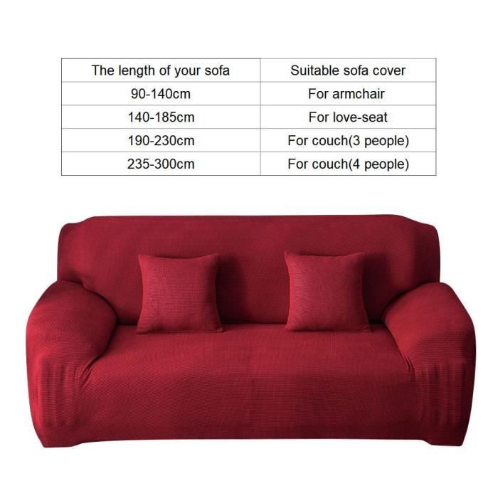 Housse De Canapé - LANQI - Imperméable - Antipoussière - Extensible 145-185cm