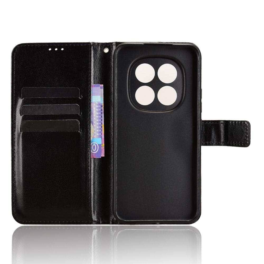 Для Xiaomi Redmi Note 15 Pro 5G (Глобальный) Чехол-кошелек для телефона из искусственной кожи с ремешком, с текстурой «Crazy Horse».