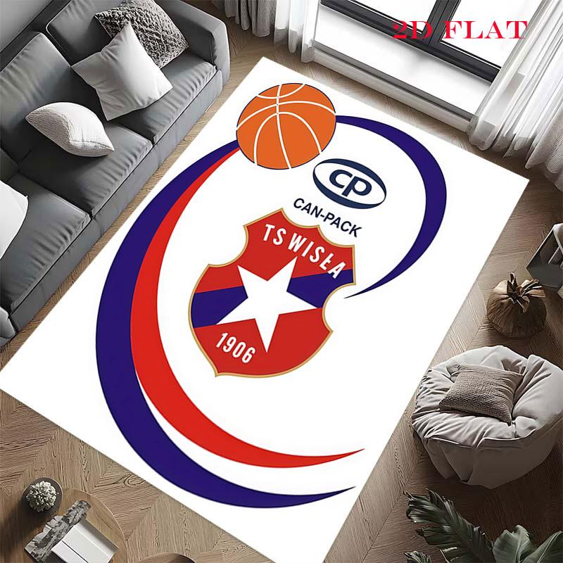 TS Wisła Kraków Carpet Rug for Living Room Bedroom Home Sofa Decoration,Kids play Nonslip Floor Mat