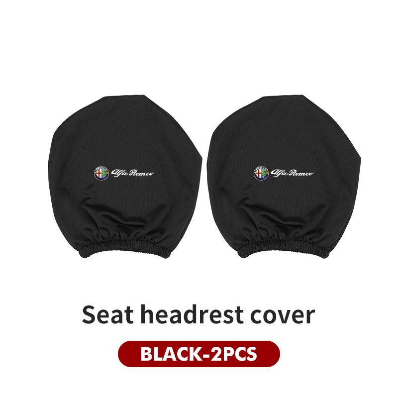 DCBLH1 Car Seat Headrest Cover Anti-wear Auto Styling Accessories For Alfa Romeo 159 Giulietta Giulia 147 Mito 156 159 166 GT Stelvio