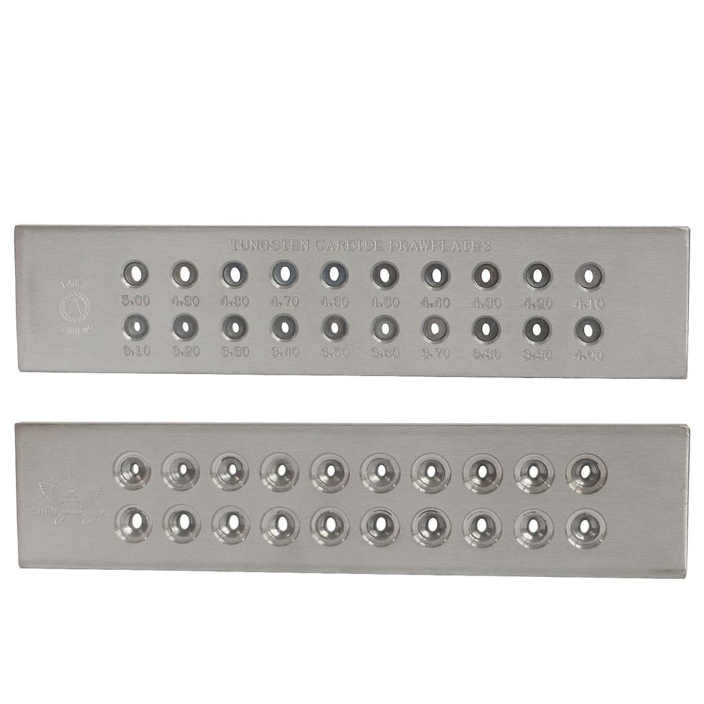 Детали инструментов овальной формы, карбидная проволока Occus, вытяжная пластина для изготовления ювелирных изделий, инструменты для изготовления ювелирных изделий, пластина для вытягивания ювелирных изделий, размер отверстий 3,10-5,00, 20 отверстий