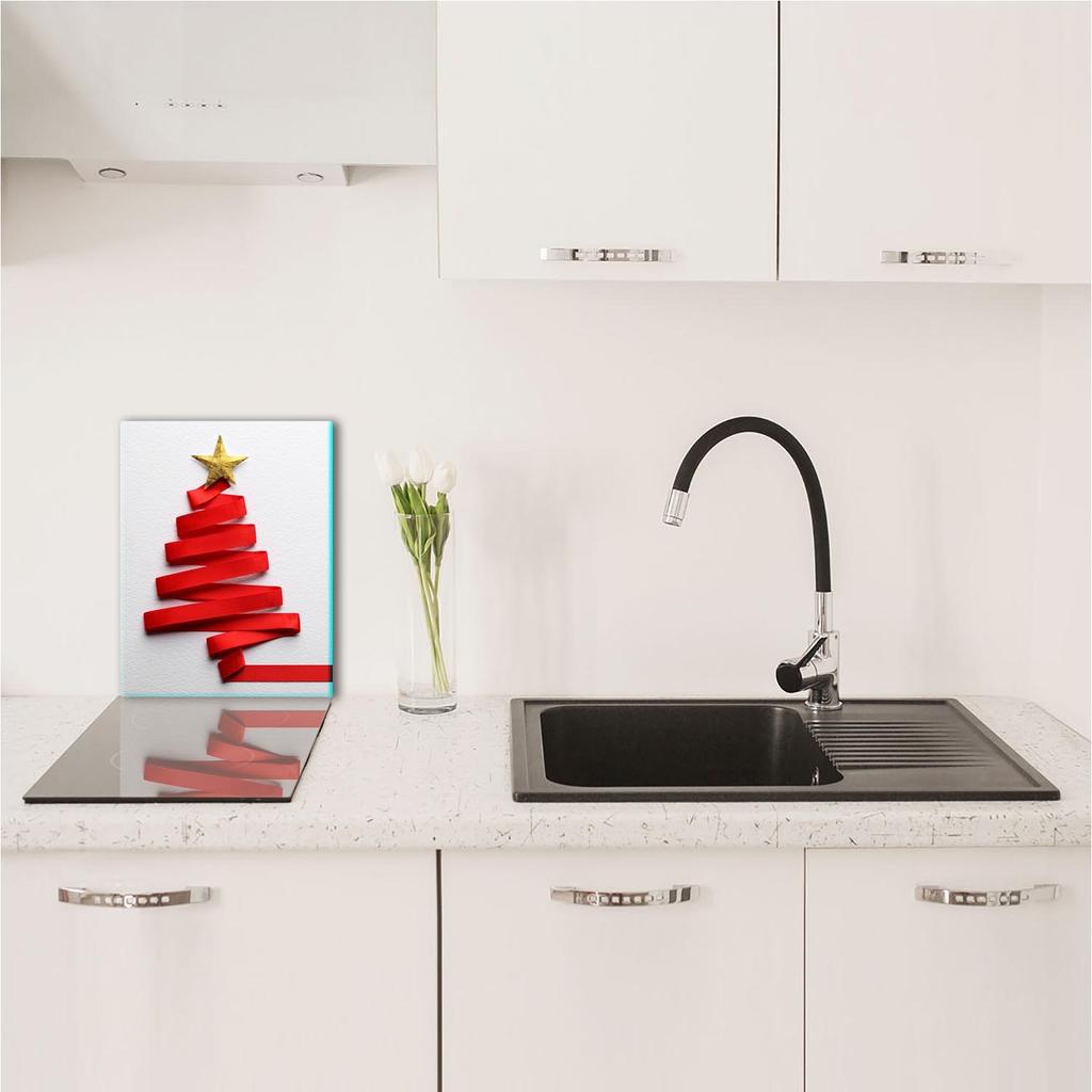 GLASS PROTECTIVE PLATE FOR INDUCTION 40x52 CHRISTMAS TREE