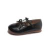 Girls Ballet Flats With Bow Detail 2026 Soft Sole PU Leather Low-Cut Shoes Kids Ages 4-12