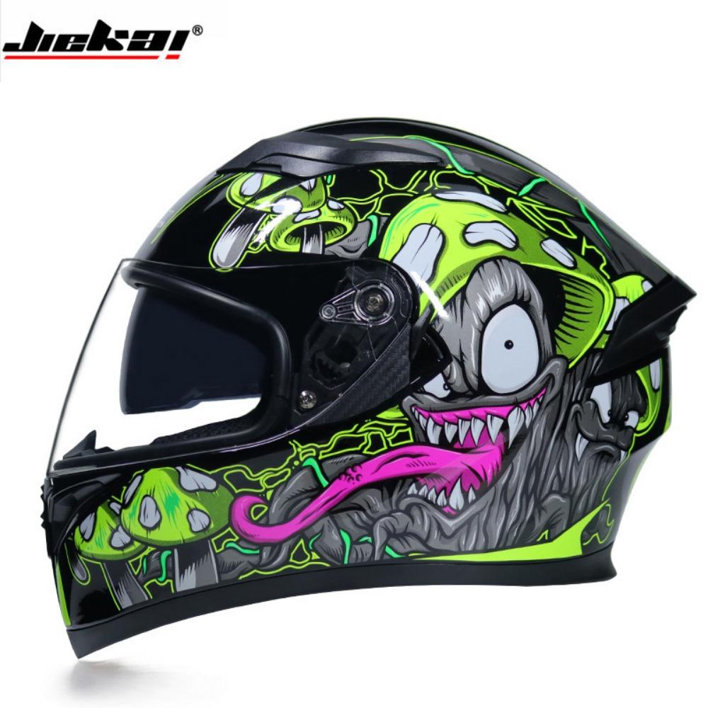 Double Lens Motorcycle Helmet Men's Off-Road Running Helmet Electric Vehicle Women's Winter Full Cap Full Helmet
