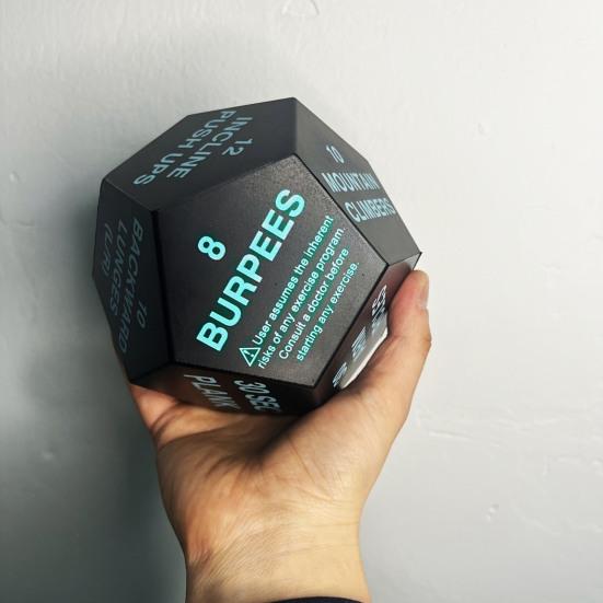 Fitness Dice Pocket Size Multi-sides Exercise Decision Dice Home Gym Workout Dice Stress Relief Toy Men Women Athletes Sports Enthusiast Gift