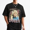 Singer D-Dolly Parton T Shirts Washed Cotton Harajuku T-Shirt  Novelty Men Women Streetwear Summer Tops Tees