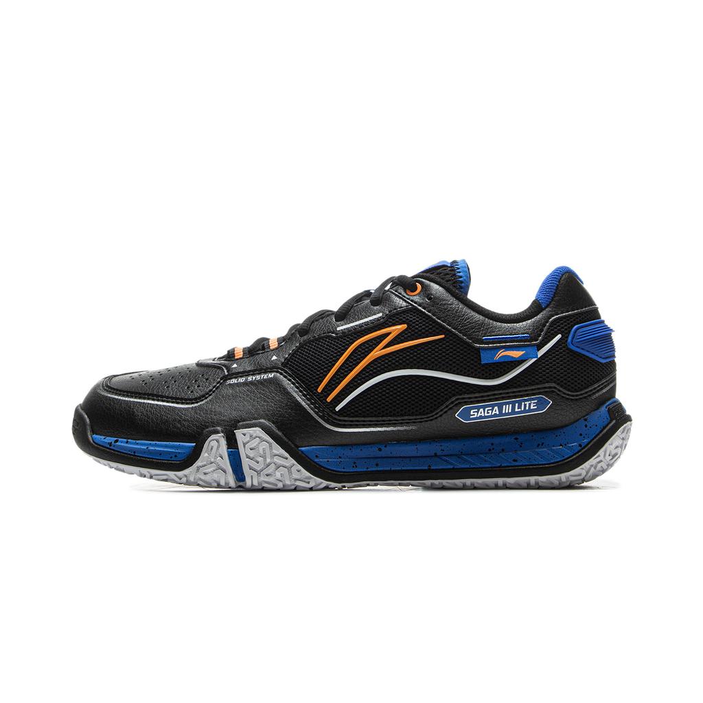 Li Ning Saga 3LITE Амортизация Скольжение Устойчивость Износ Поддержка Отскок Низкие Бадминтонные Кроссовки Унисекс Черный AYTV003-2
