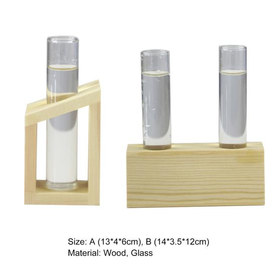 Decorative Hydroponic Tube Test Tube Vase Transparent Glass Universal Vases for Home
