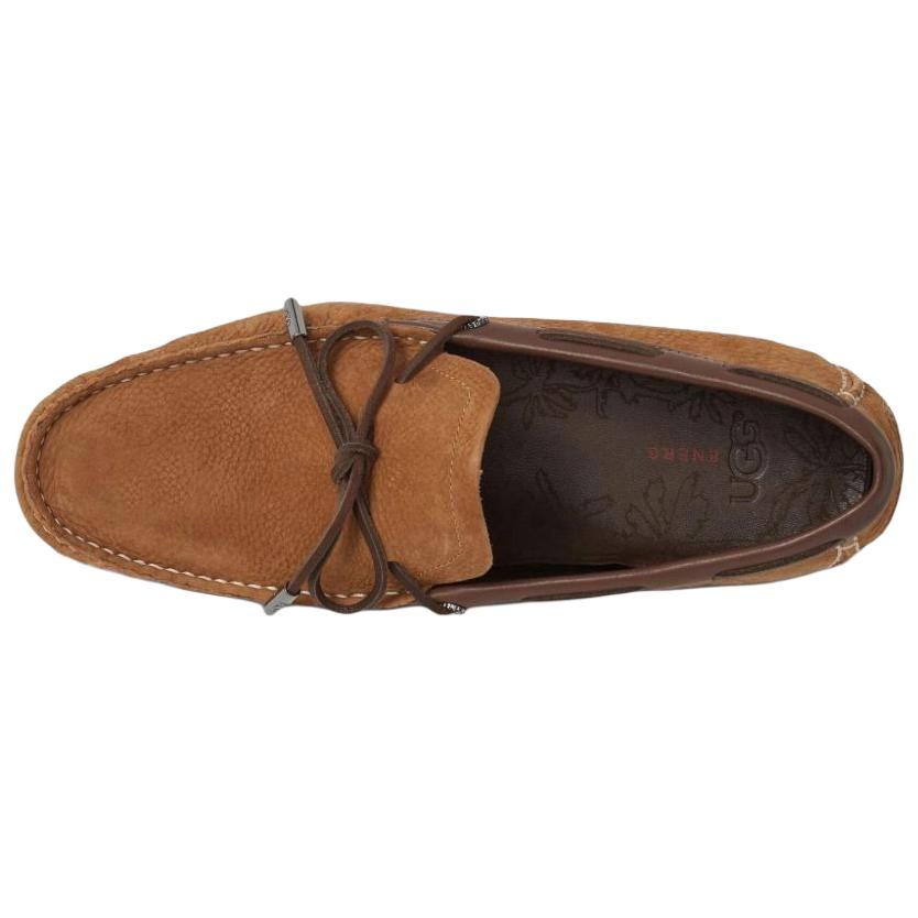 UGG Bel-Air Кожаная Модная Минималистичная Обувь-Лодочки Мужская обувь Коричневая 1090212-CHE