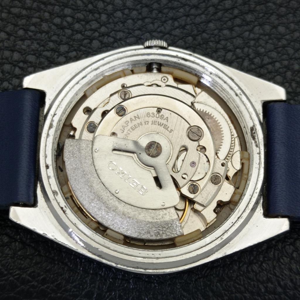 ВИНТАЖНЫЕ МУЖСКИЕ АВТОМАТИЧЕСКИЕ ЧАСЫ SEIKO 6309A ЯПОНИЯ СИНЕГО ЦВЕТА ЦИФЕРБЛАТА a701502-5