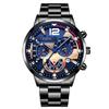 Montre Homme Fashion Mens Sports Watches Luxury Steel Quartz Watch Mens Business Watches Casual Calendar Clock Reloj Hombre