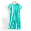 Plus Size Summer Women Nightdress Short Sleeve Cute Cartoon Sleepwear Sweet O Neck Nightgowns Pyjamas Lady's Cotton Sleepdress