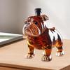 Glass Wine Bottle Dog Animal Statue Whiskey Liquor Decanter Bottle Wine Container For Alcohol Tabletop Decoration For Home Bar