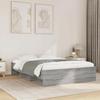 VidaXL Bed Frames Sonoma Grey 120x190 Cm Engineered Wood, Bedroom Furniture, Double Bed, Slatted Base, Bed, Frame 3295700