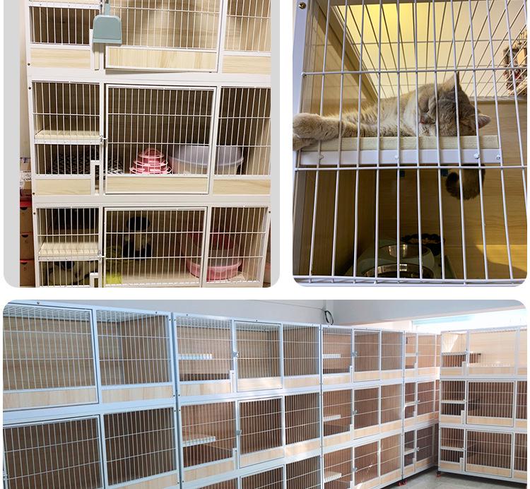 Solid Wood Multi-Layer Cat House Cage with Large Space for Breeding
