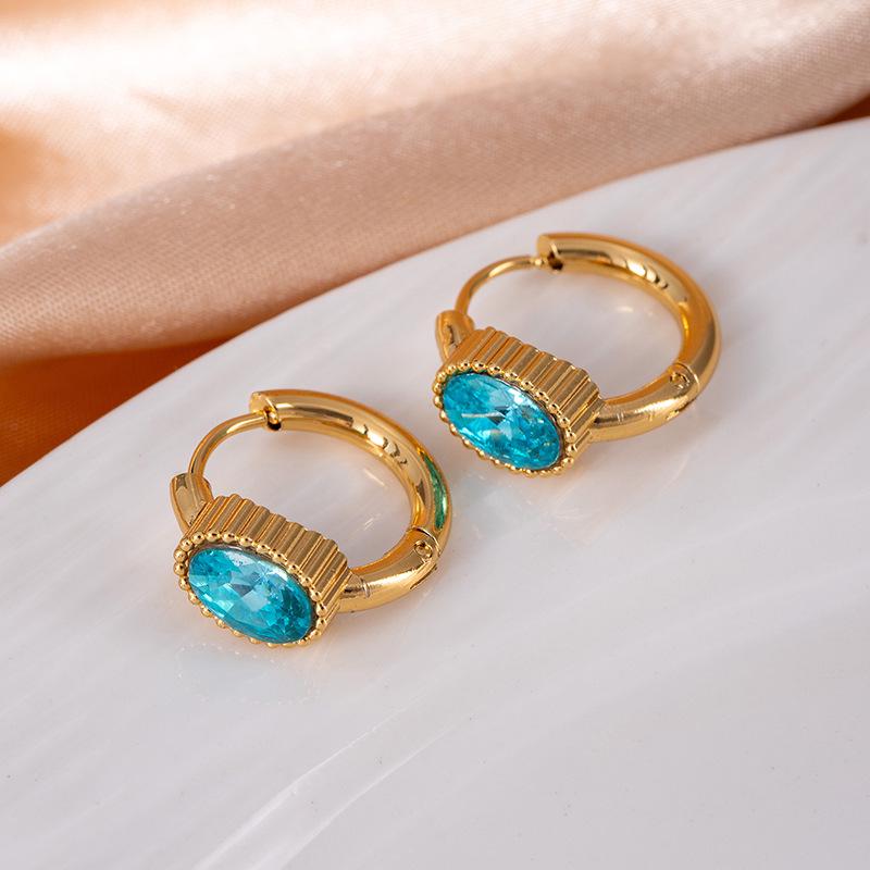 Высококачественные серьги-звезды из нержавеющей стали с винтажными изумрудами и цирконами