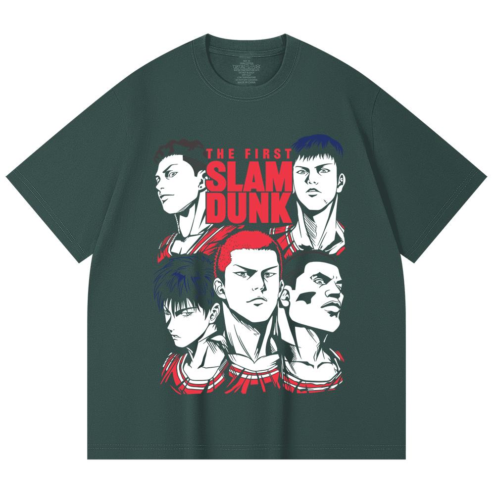 230 Gsm 100% Cotton Slam Dunk V6 Print Unisex Heavy Cotton T Shirt