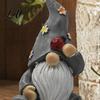 Cute Gnome Gift Sets Halloween Garden Figurine Vintage Flower Mushroom Elf Dwarf Statue Patio Tabletop Ornaments for Yard Waterproof Resin