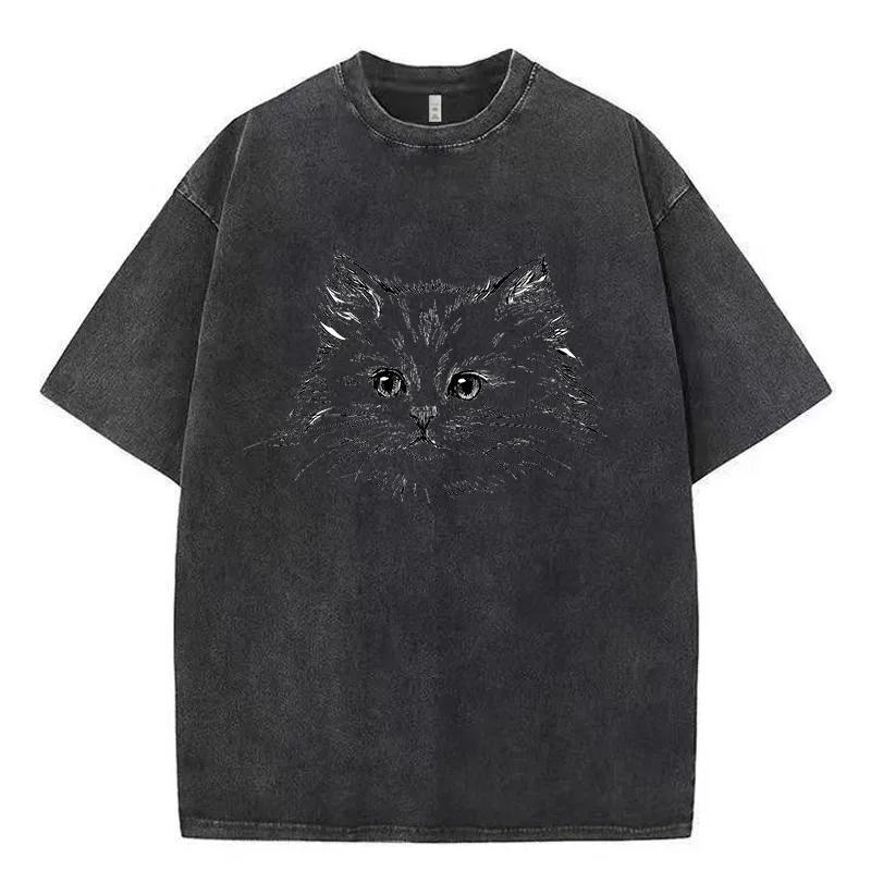 Tshirts for Men Adults Kid Cute Aristocratic Cat Printed Graphic Soft Washed Cotton High Quality Workmanship T-Shirt