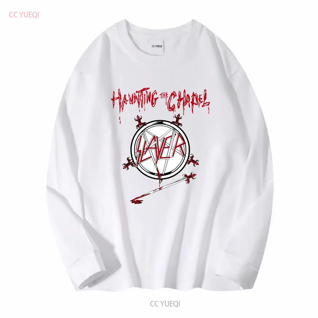 Slayer Haunting The Chapel T Shirt Mens Medium M Heavy Metal vintage Washed Stretched homme streetwear designer clothes Unisex