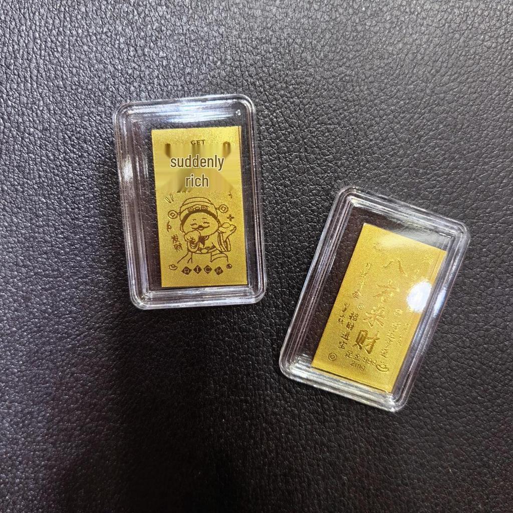 Pure Gold Diamond God of Wealth Pendant with Mobile Phone Sticker - Hot Selling Gift