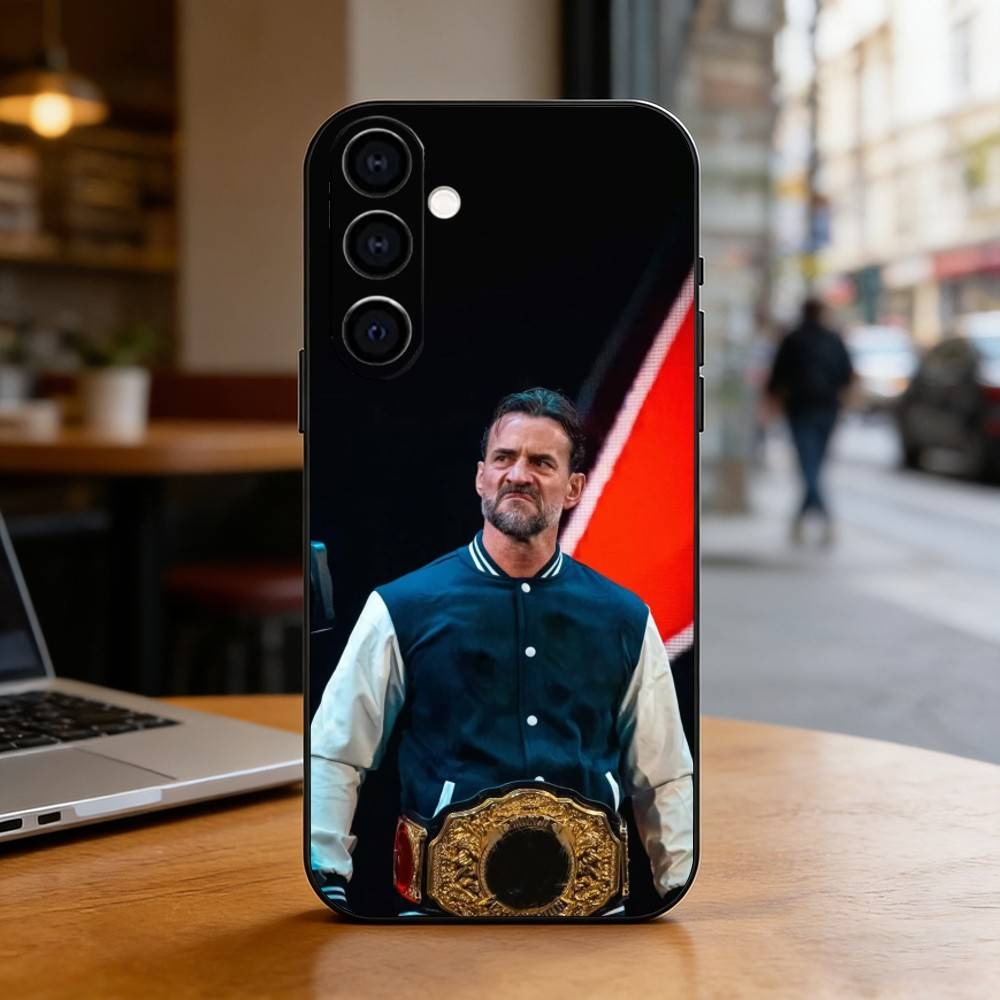 Wrestler CM Punk-k Phone Case For Samsung Galaxy A73,A72,A71,A70,A53,A52,A51,Soft Silicone Black Cover