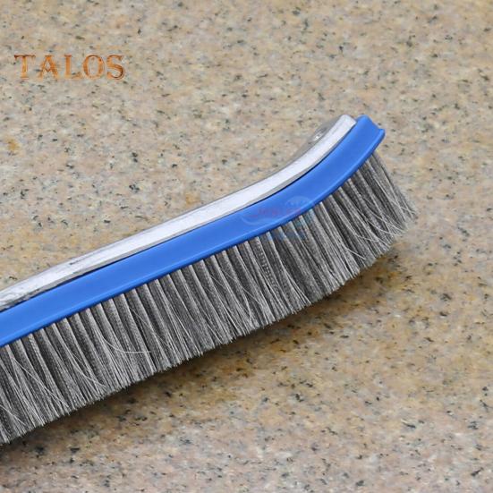Головка щетки для бассейна Щетка для бассейна из нержавеющей стали с загнутыми концами для углов Щетки для бассейна для плитки, ступеней, полов