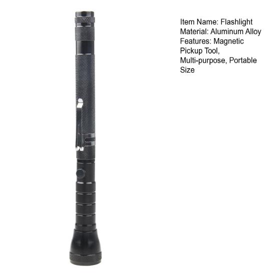 COB Фонарик с телескопическим магнитным захватом для сбора, для активного отдыха, кемпинга, пеших прогулок, ремонта автомобиля, аварийный ручной фонарь с выдвижным магнитом