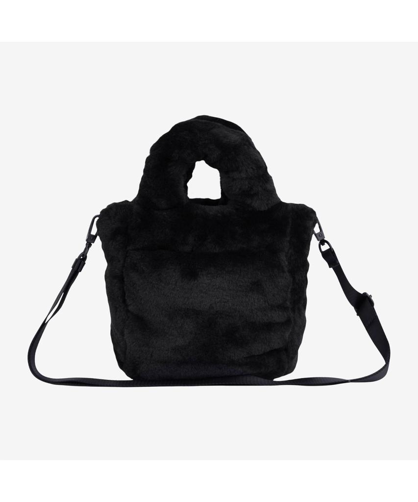 The North Face Nn2Pr69J Белый Лэйбл Пухлый Тоут Мини_Мех Настоящий Черный