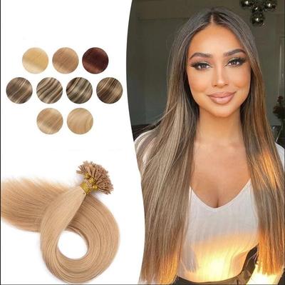 Человеческие волосы, прямые ногти, U-образное наращивание волос, 1 г/шт., 50 г/упаковка, 45/50/55/60 см.