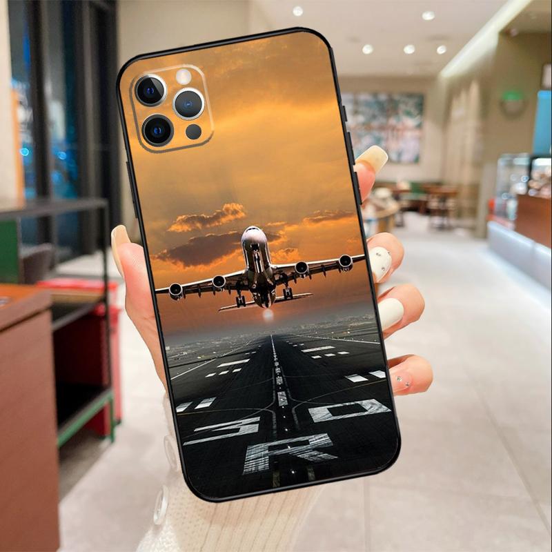 Чехол для телефона с изображением самолета для iPhone 17 Air 16 15 13 11 12 14 Pro Max mini 15 16 Plus 16e Защитный чехол