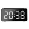 Digital Wireless Alarm Clock Mobile Phone Charging LED Mirror Electronic Memory Card Readable Black