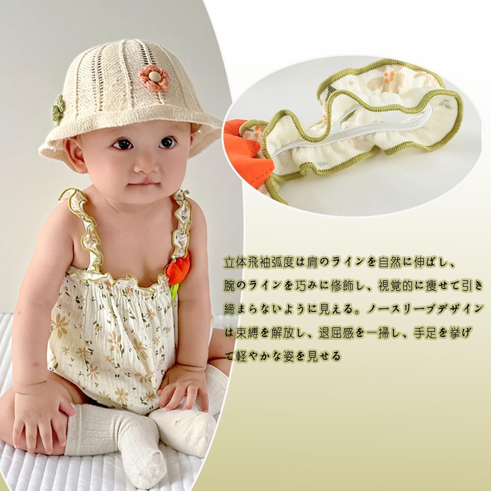 Baby Nest Baby Newborn Baby Baby Floral Months Coveralls, Rompers, Overalls, Camisoles, Clothes, Wear, Underwear, Girls, Cute, Summer, Pattern, 18-24