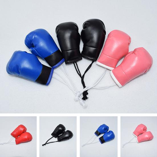1 Pair Mini Boxing Glove Pendants Realistic Wear Resistant Waterproof Car Interior Boxing Gloves Hanging Decoration