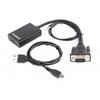 Adaptateur VGA / M + Audio Jack 3.5 + USB Vers HDMI / F - Noir - 0.15 M